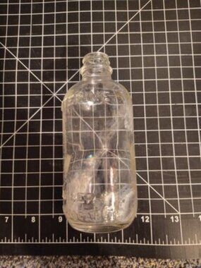 Vintage Clear Listerine Glass Bottle, No Chips Or Cracks